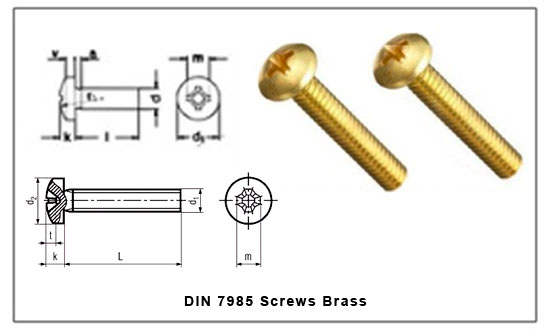 DIN 7985 Screws Brass DIN 7985 Screws Brass